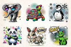 Pop Art Animals Clipart Bundle - CraftNest - Digital Crafting and Art