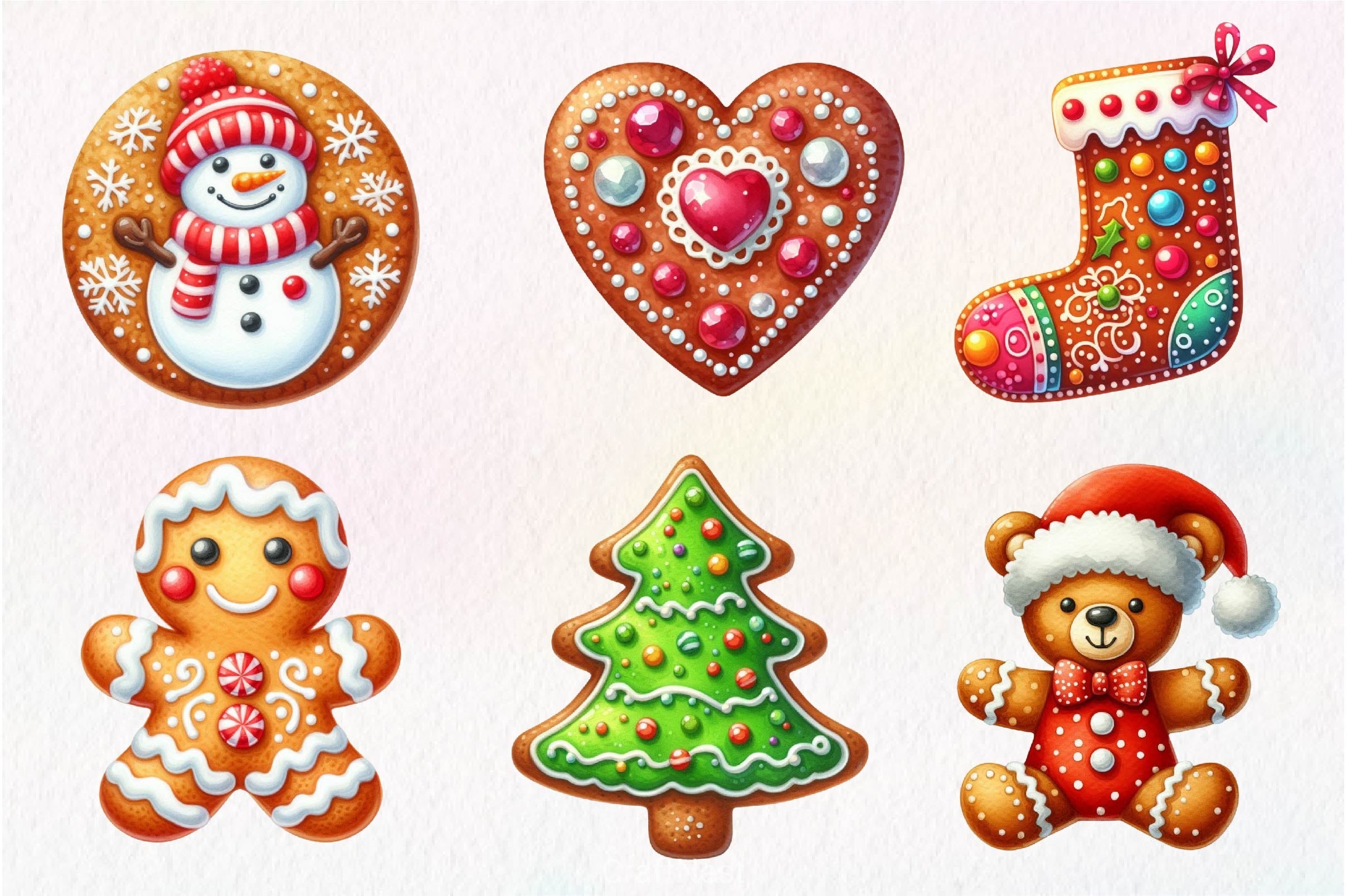 Christmas Gingerbread Clipart Bundle 3 - CraftNest - Digital Crafting and Art