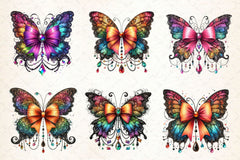 Colorful Butterfly Clipart Bundle 4 - CraftNest - Digital Crafting and Art