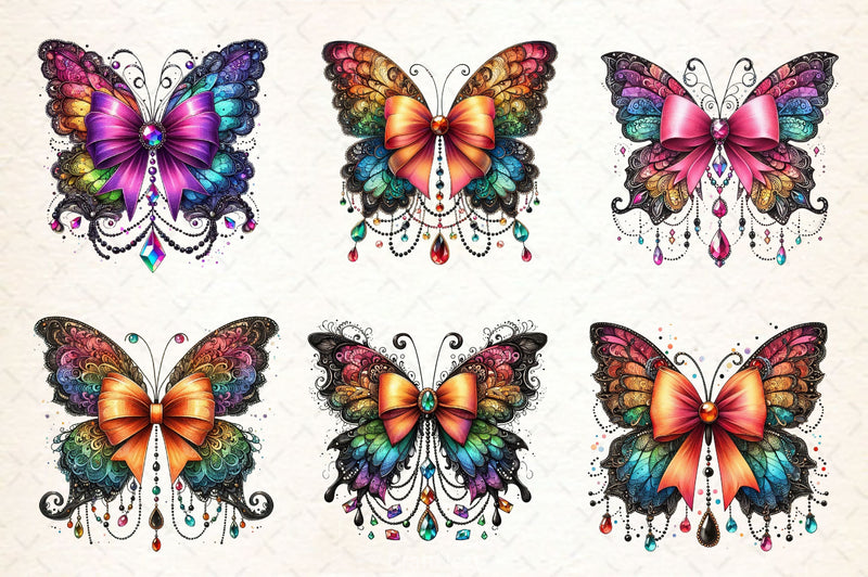Colorful Butterfly Clipart Bundle 4 - CraftNest - Digital Crafting and Art