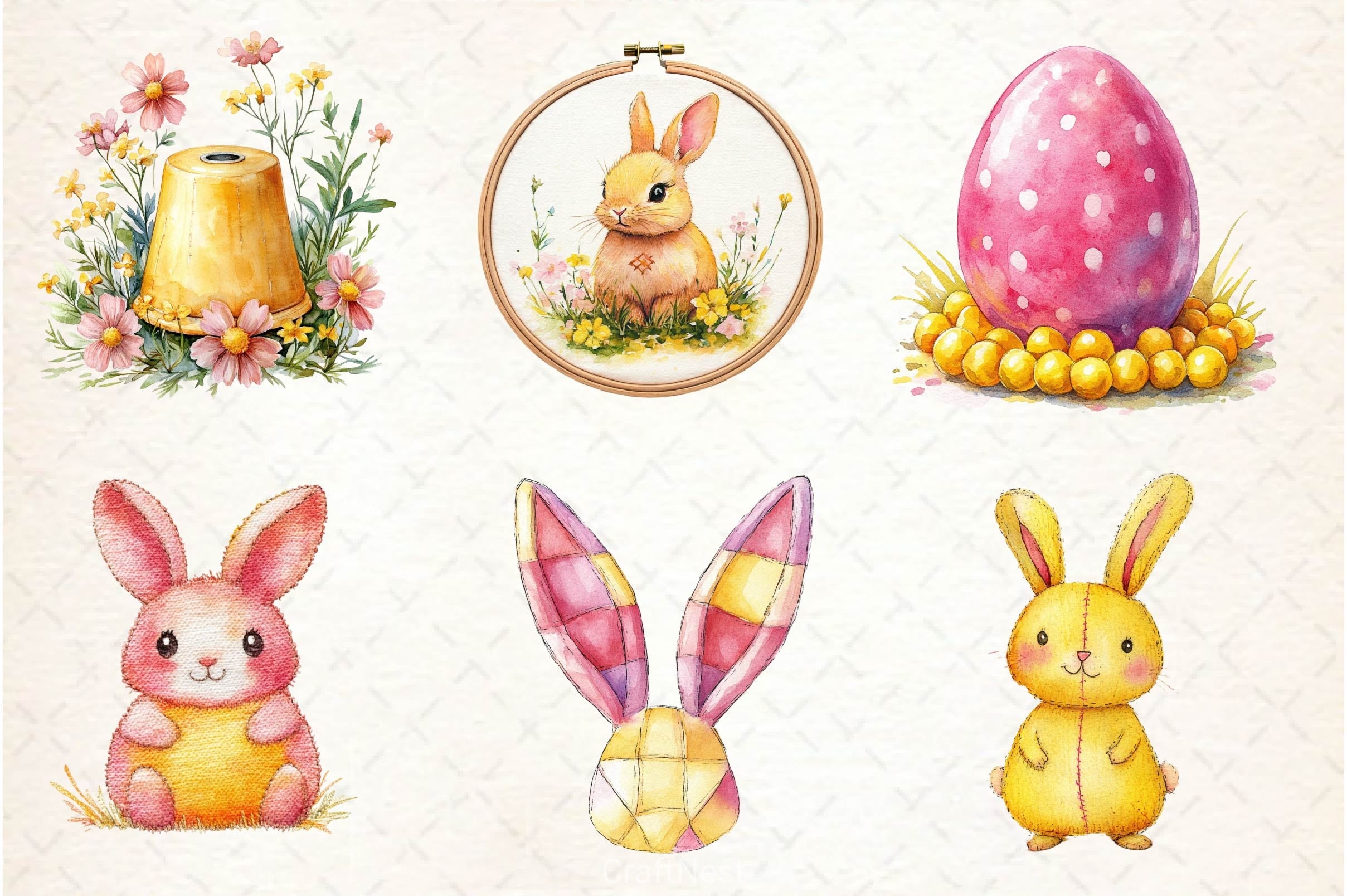 Easter Sewing Clipart Bundle 2 - CraftNest - Digital Crafting and Art