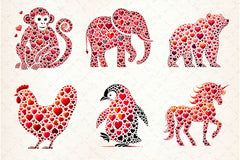 Valentines Day Animals Heart Clipart Bundle - CraftNest - Digital Crafting and Art