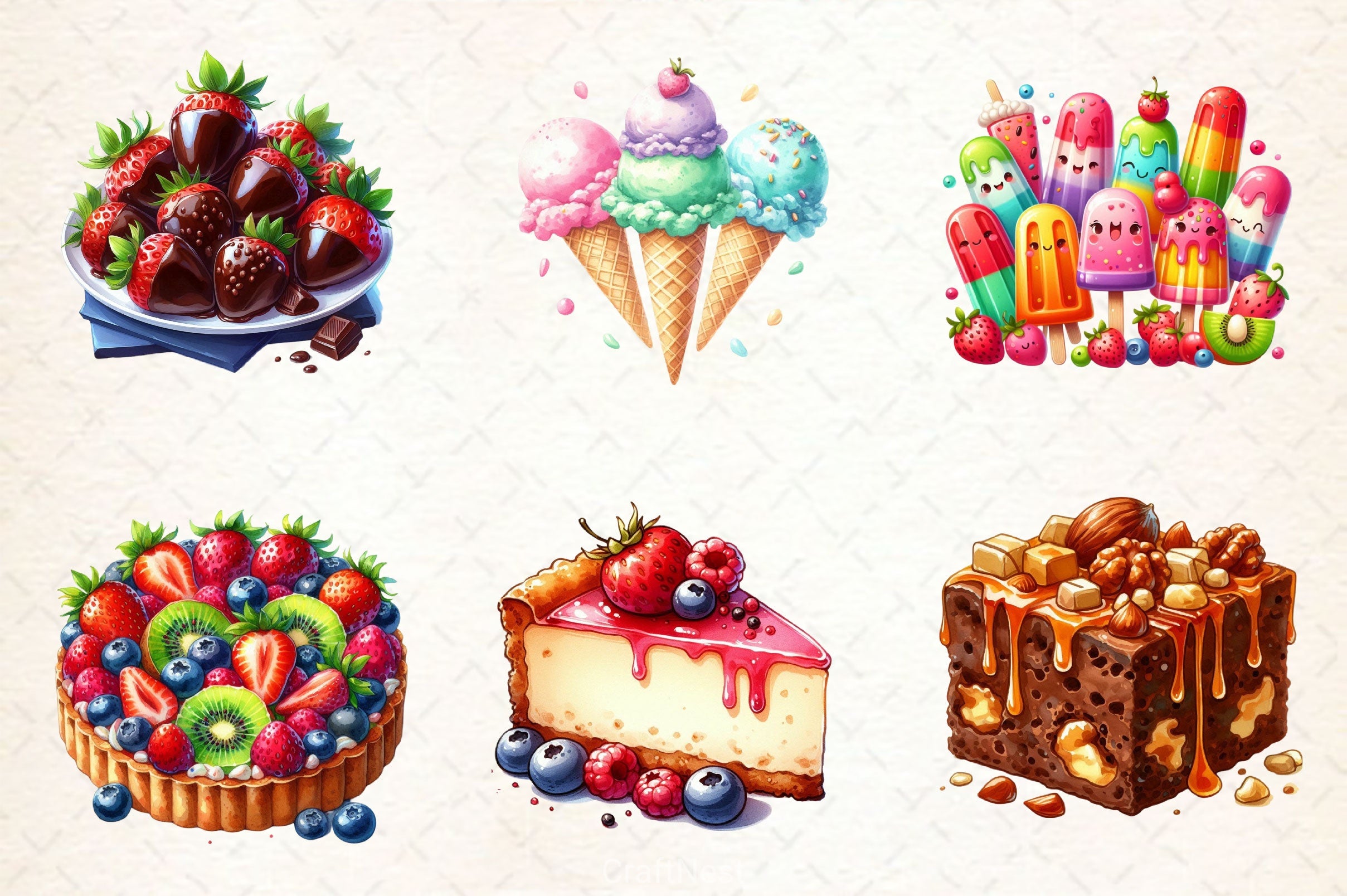 Dessert Clipart Bundle 3 - CraftNest - Digital Crafting and Art