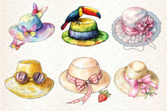 Summer Hat Clipart Bundle 2 - CraftNest - Digital Crafting and Art