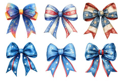 4th Of July Bow Clipart Bundle 2 - CraftNest - Digital Crafting and Art