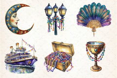 Vintage Mardi Gras Clipart Bundle - CraftNest - Digital Crafting and Art