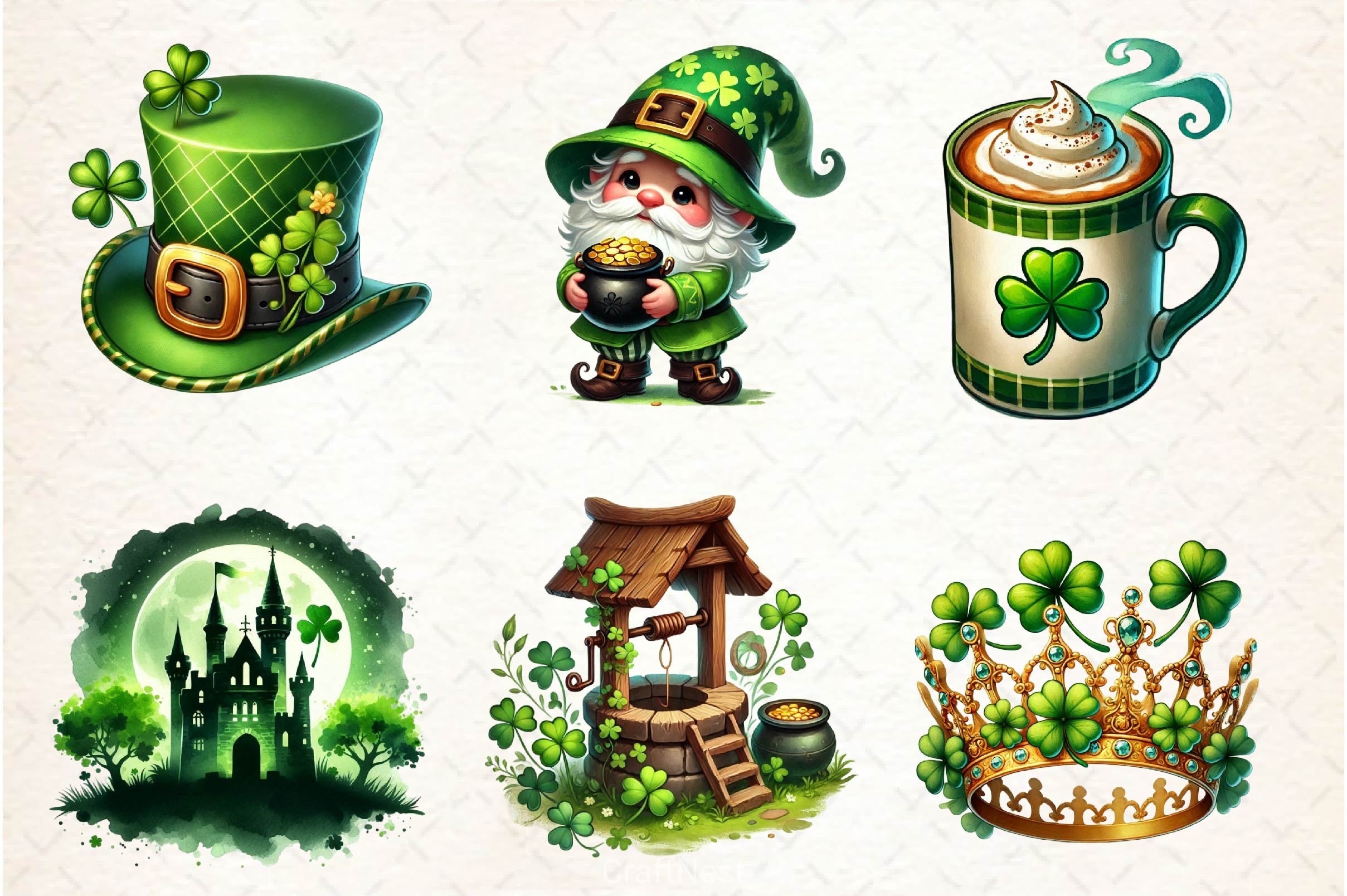 St Patricks Day Clipart Bundle 9 - CraftNest - Digital Crafting and Art