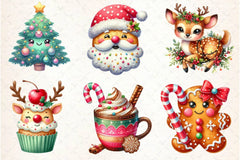 Cute Sweet Christmas Clipart Bundle - CraftNest - Digital Crafting and Art