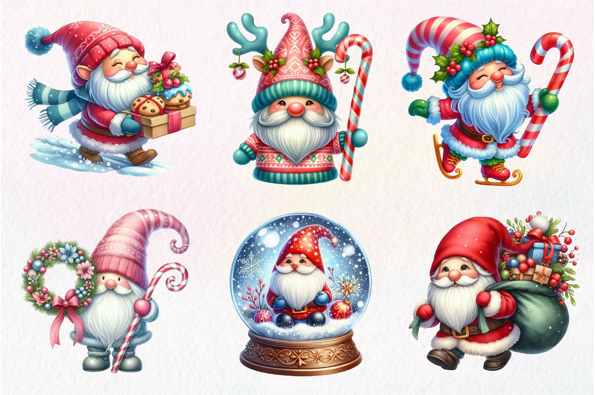 Christmas Gnome Clipart Bundle 7 - CraftNest - Digital Crafting and Art
