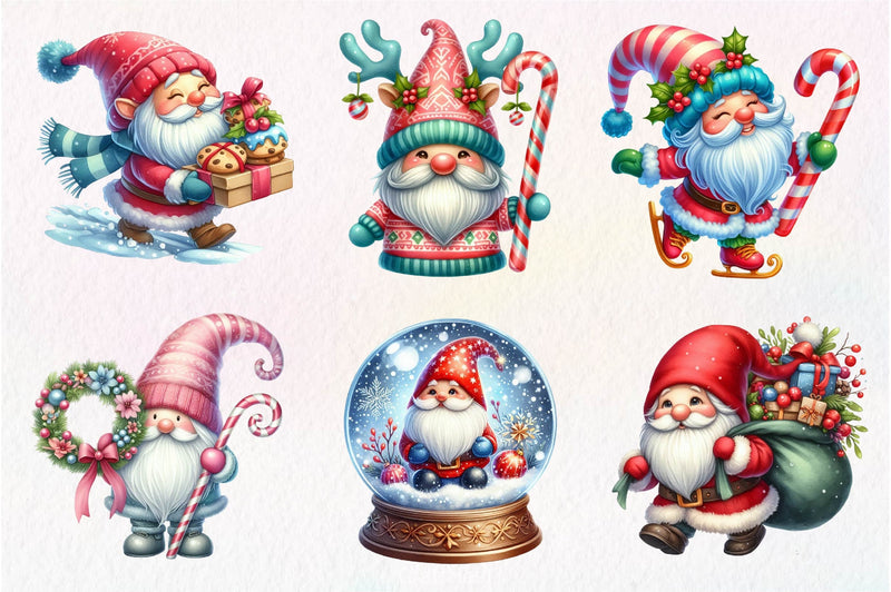 Christmas Gnome Clipart Bundle 7 - CraftNest - Digital Crafting and Art
