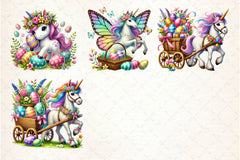 Easter Unicorn Clipart Bundle 3 - CraftNest - Digital Crafting and Art