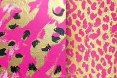 Pink And Gold Leopard Digital Paper - CraftNest - Digital Crafting and Art