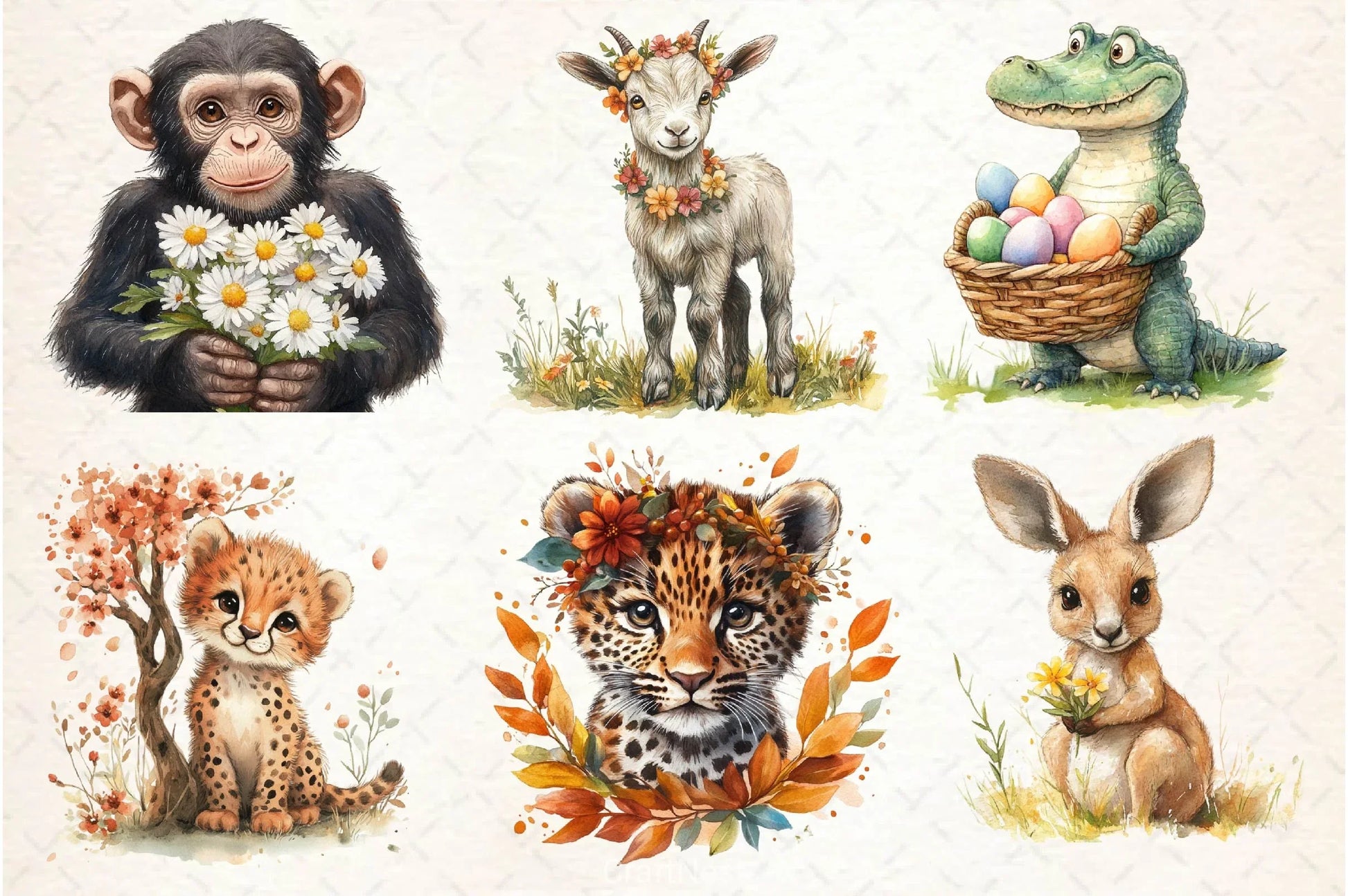 Spring Safari Time Clipart Bundle 2 - CraftNest - Digital Crafting and Art