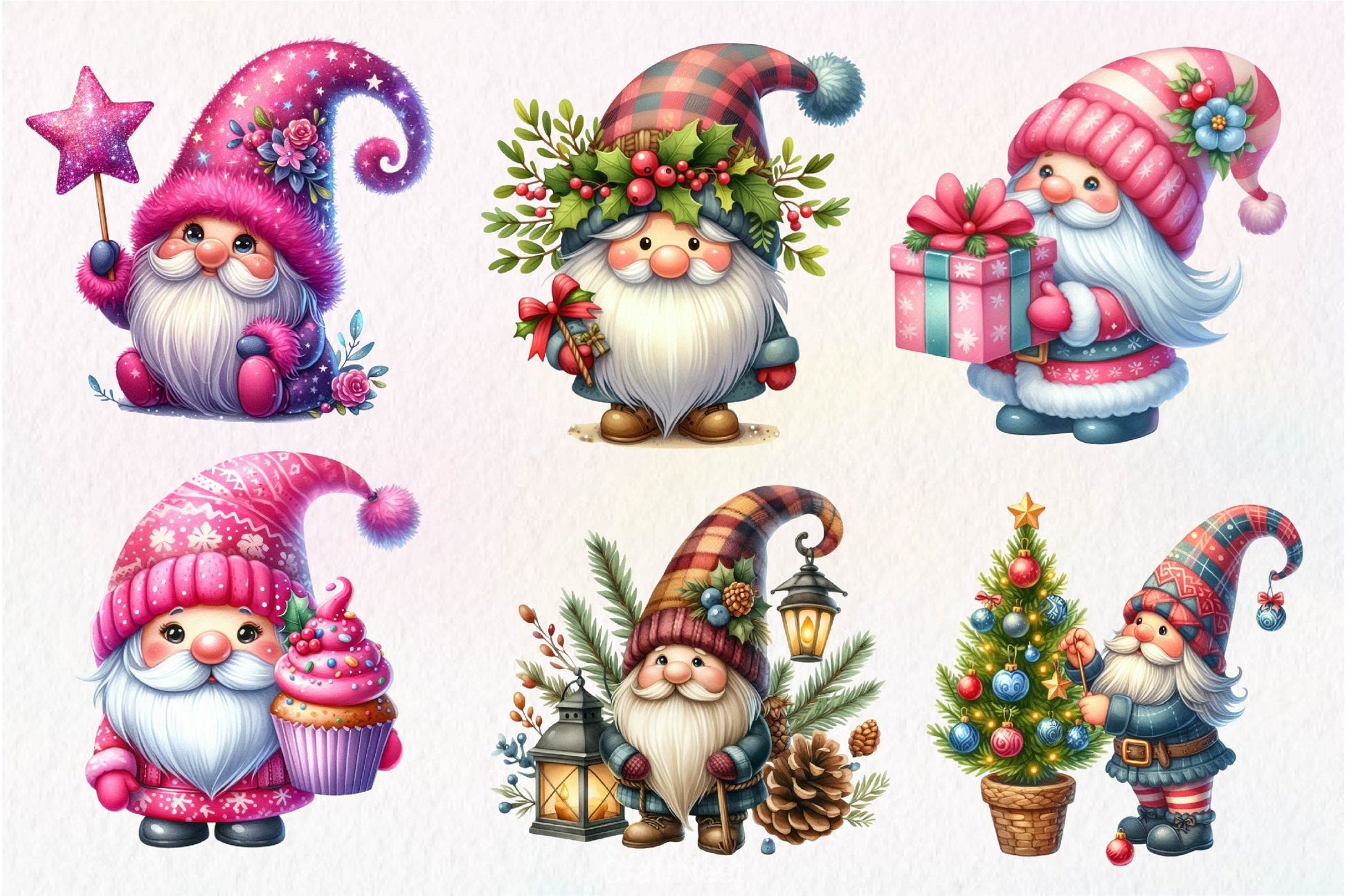 Christmas Gnome Clipart Bundle 7 - CraftNest - Digital Crafting and Art