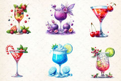 Christmas Cocktail Collection Clipart Bundle 2 - CraftNest - Digital Crafting and Art