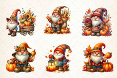 Thanksgiving Gnomes Clipart Bundle - CraftNest - Digital Crafting and Art