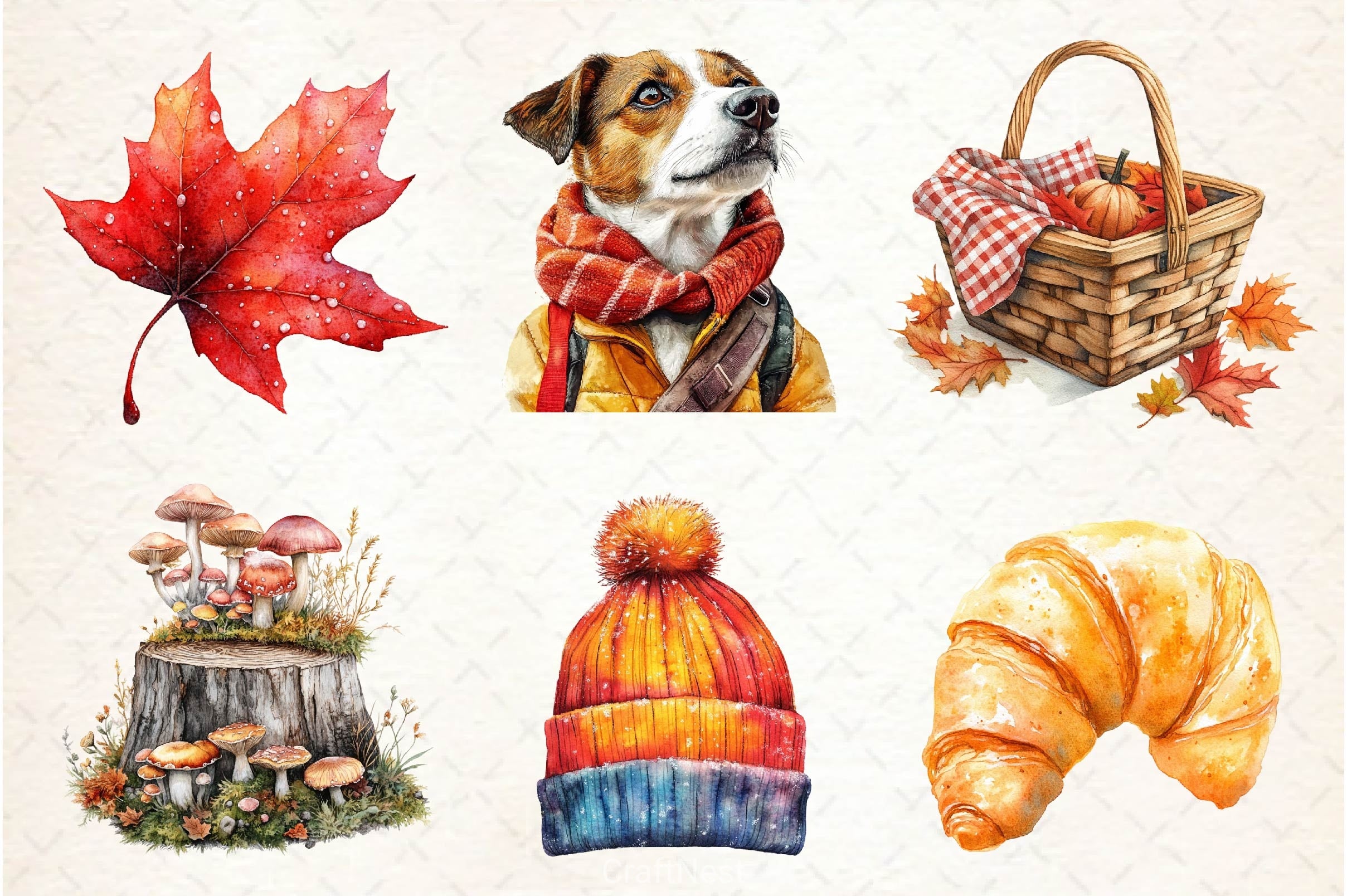 Autumn Chilly Morning Clipart Bundle 2 - CraftNest - Digital Crafting and Art
