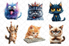 Funny Meme Cats Clipart Bundle - CraftNest - Digital Crafting and Art