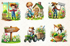 Spring Farmer Clipart Bundle 7 - CraftNest - Digital Crafting and Art