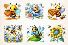 Spring Bees Clipart Bundle 4 - CraftNest - Digital Crafting and Art
