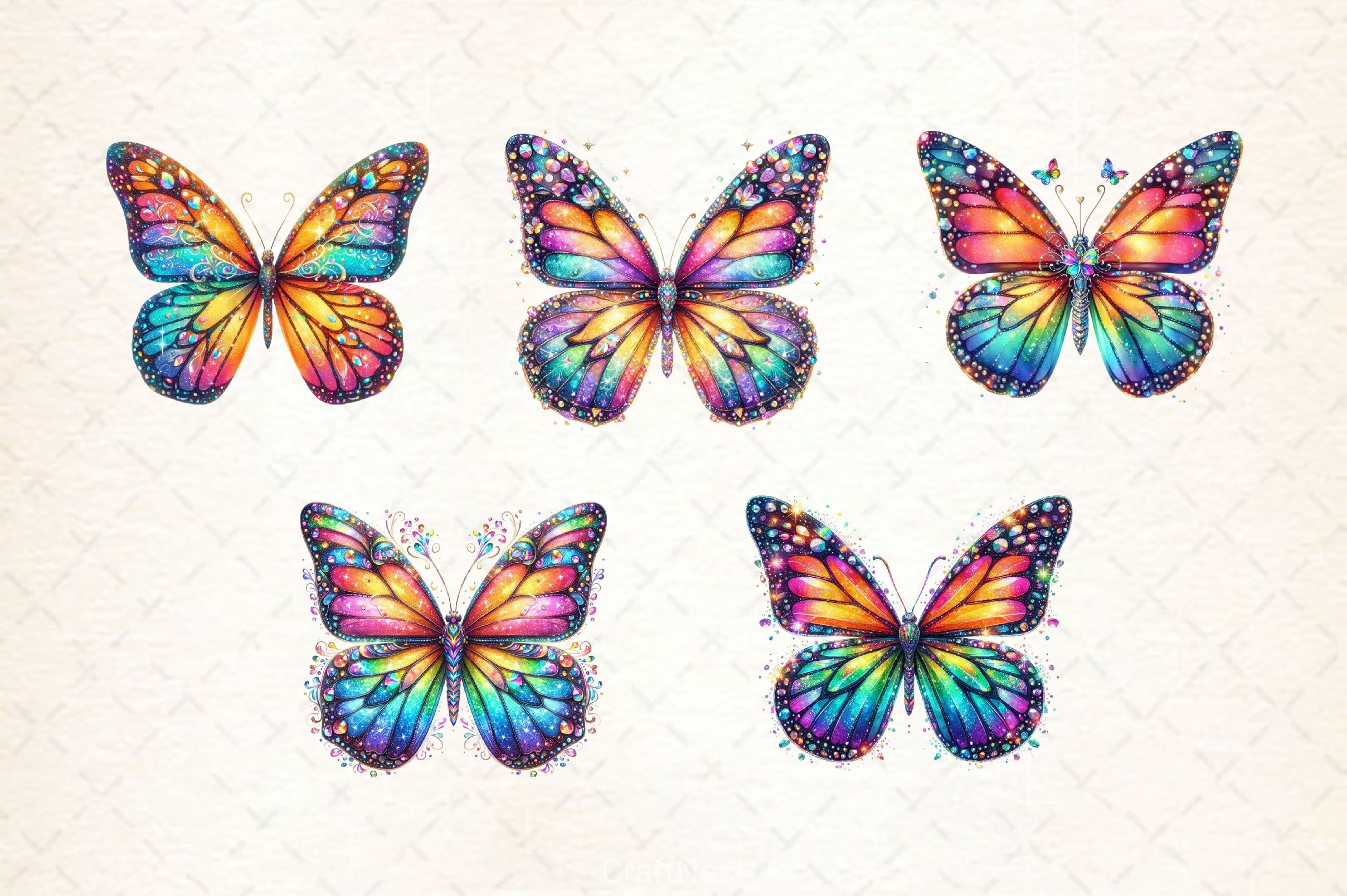 Monarch Butterfly Clipart Bundle - CraftNest - Digital Crafting and Art
