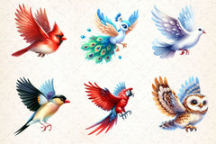 Wild Flying Birds Clipart Bundle - CraftNest - Digital Crafting and Art