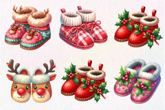 Christmas Slipper Clipart Bundle - CraftNest - Digital Crafting and Art