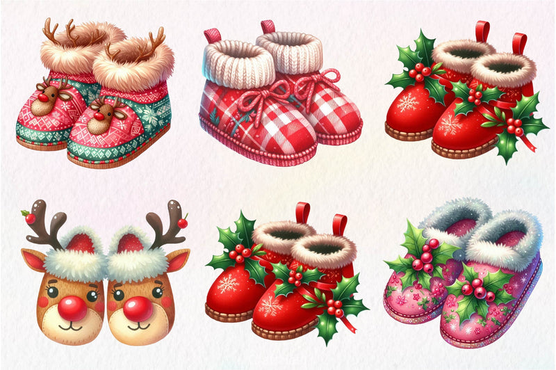 Christmas Slipper Clipart Bundle - CraftNest - Digital Crafting and Art