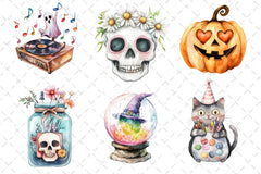 Cute Retro Halloween Clipart Bundle 2 - CraftNest - Digital Crafting and Art