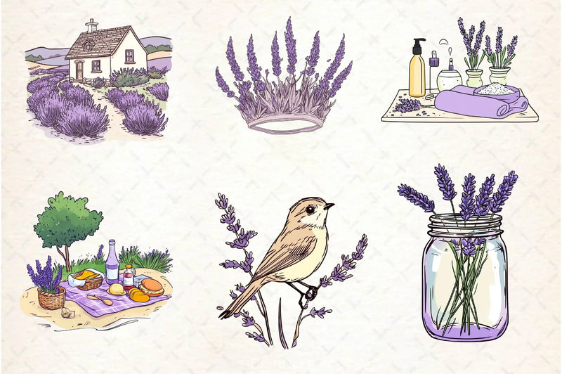 Lavender Spring Clipart Bundle 2 - CraftNest - Digital Crafting and Art