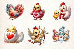 Valentines Day Chicken Clipart Bundle - CraftNest - Digital Crafting and Art