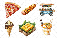 Street Food Clipart Bundle - CraftNest - Digital Crafting and Art