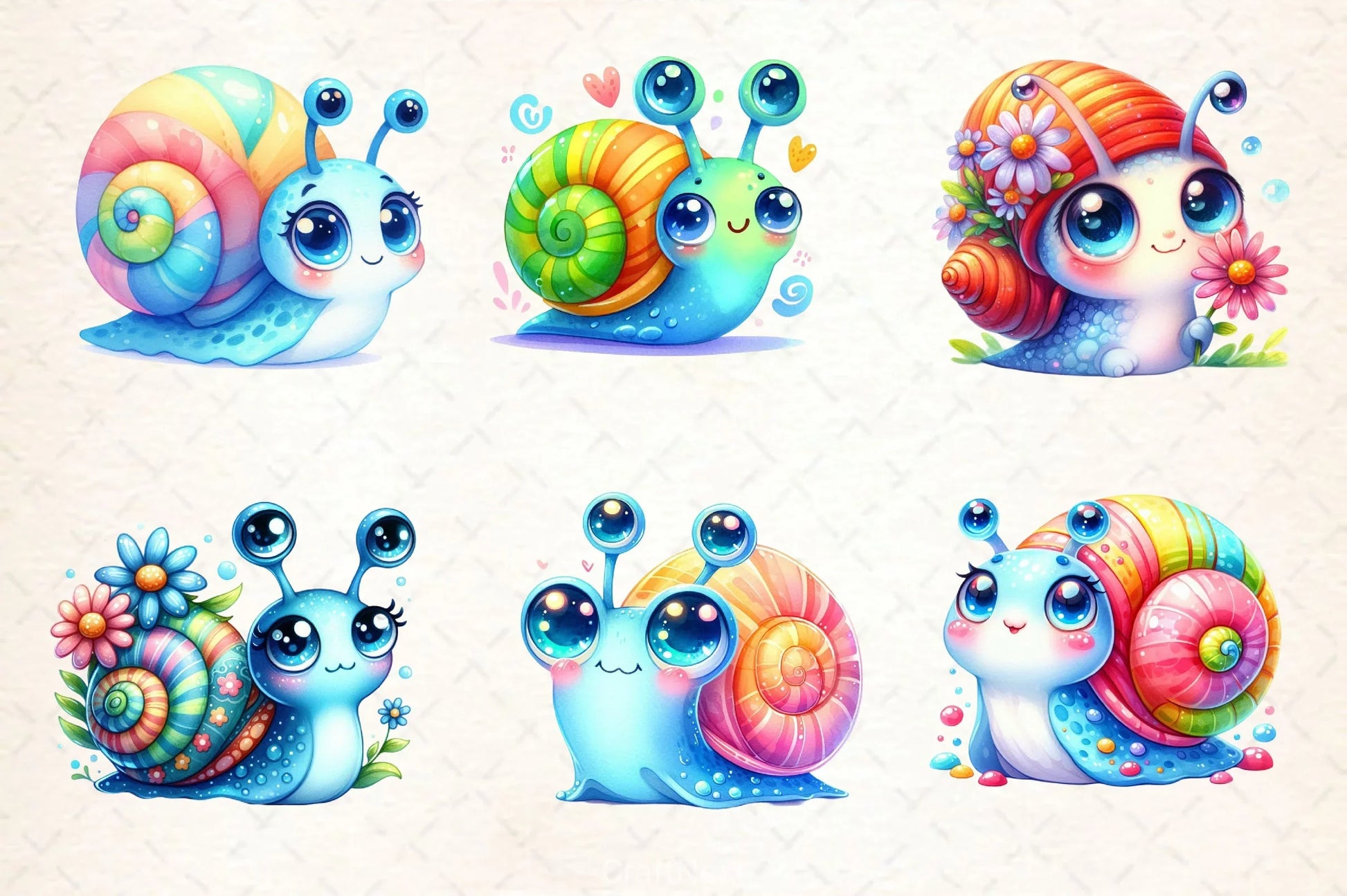 Cute Snail Clipart Bundle 3 - CraftNest - Digital Crafting and Art