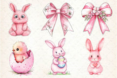 Pink Pastel Easter Clipart Bundle 6 - CraftNest - Digital Crafting and Art