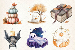 Serene Halloween Day Clipart Bundle - CraftNest - Digital Crafting and Art