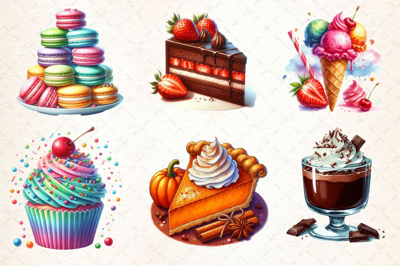 Dessert Clipart Bundle 3 - CraftNest - Digital Crafting and Art