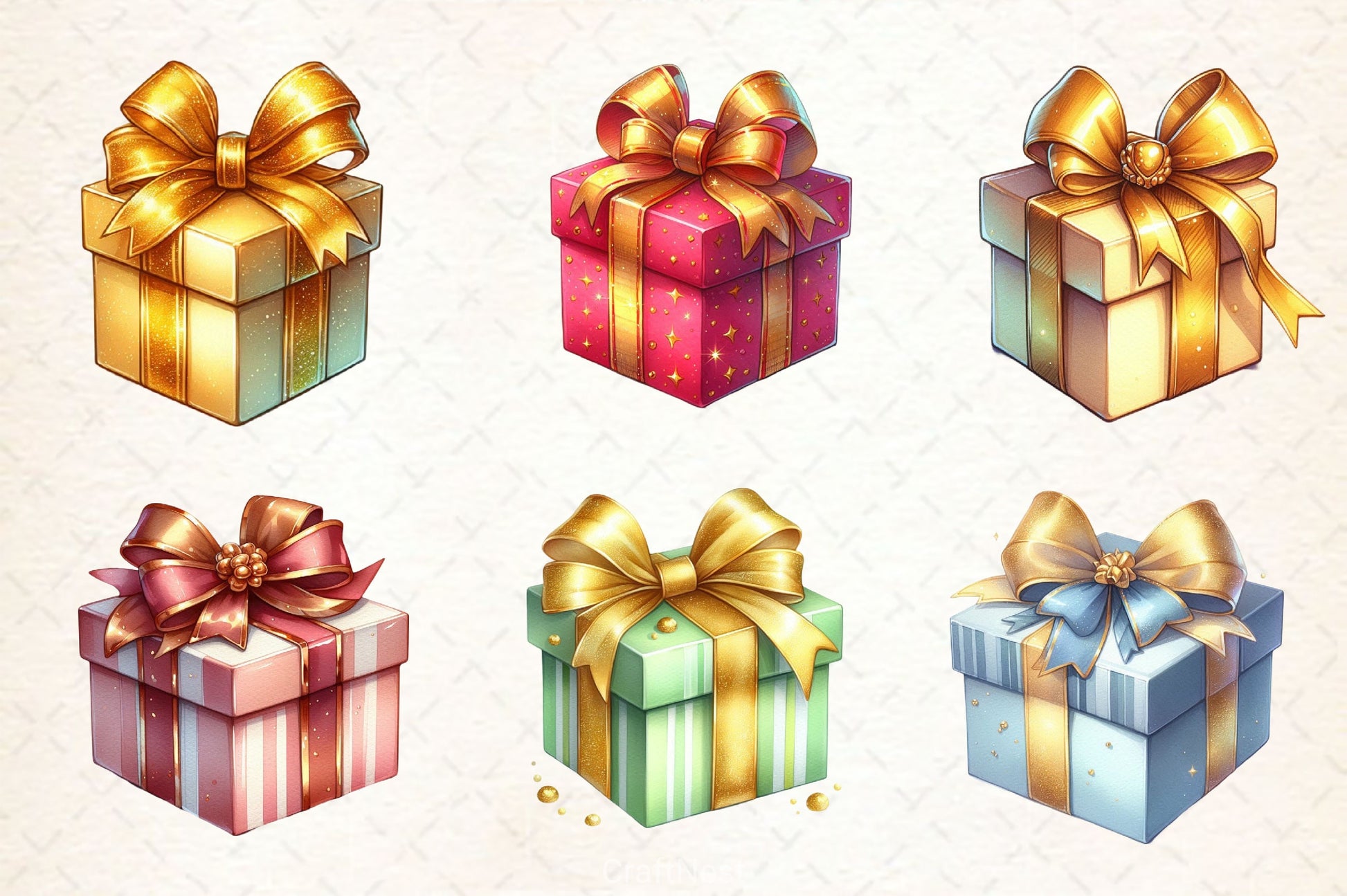 Christmas Gift Box Present Gift Clipart Bundle - CraftNest - Digital Crafting and Art