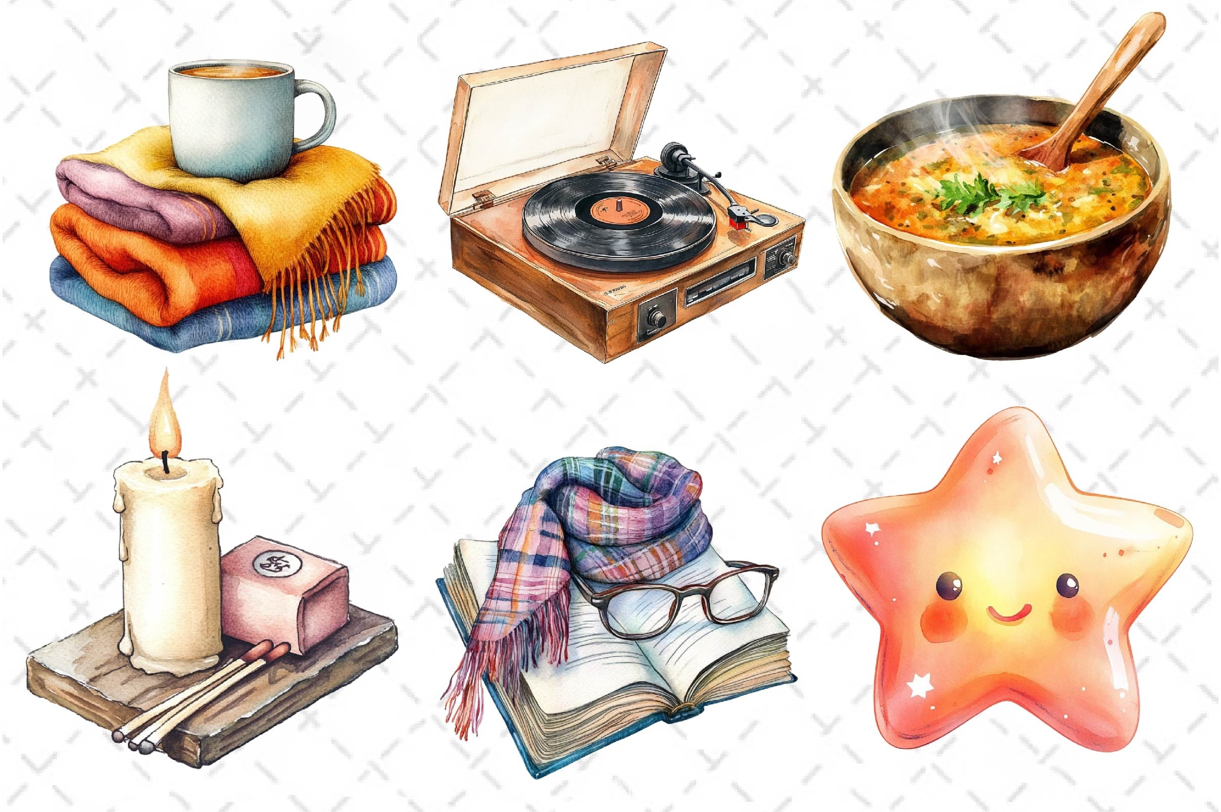 Cozy Evening Clipart Bundle - CraftNest - Digital Crafting and Art