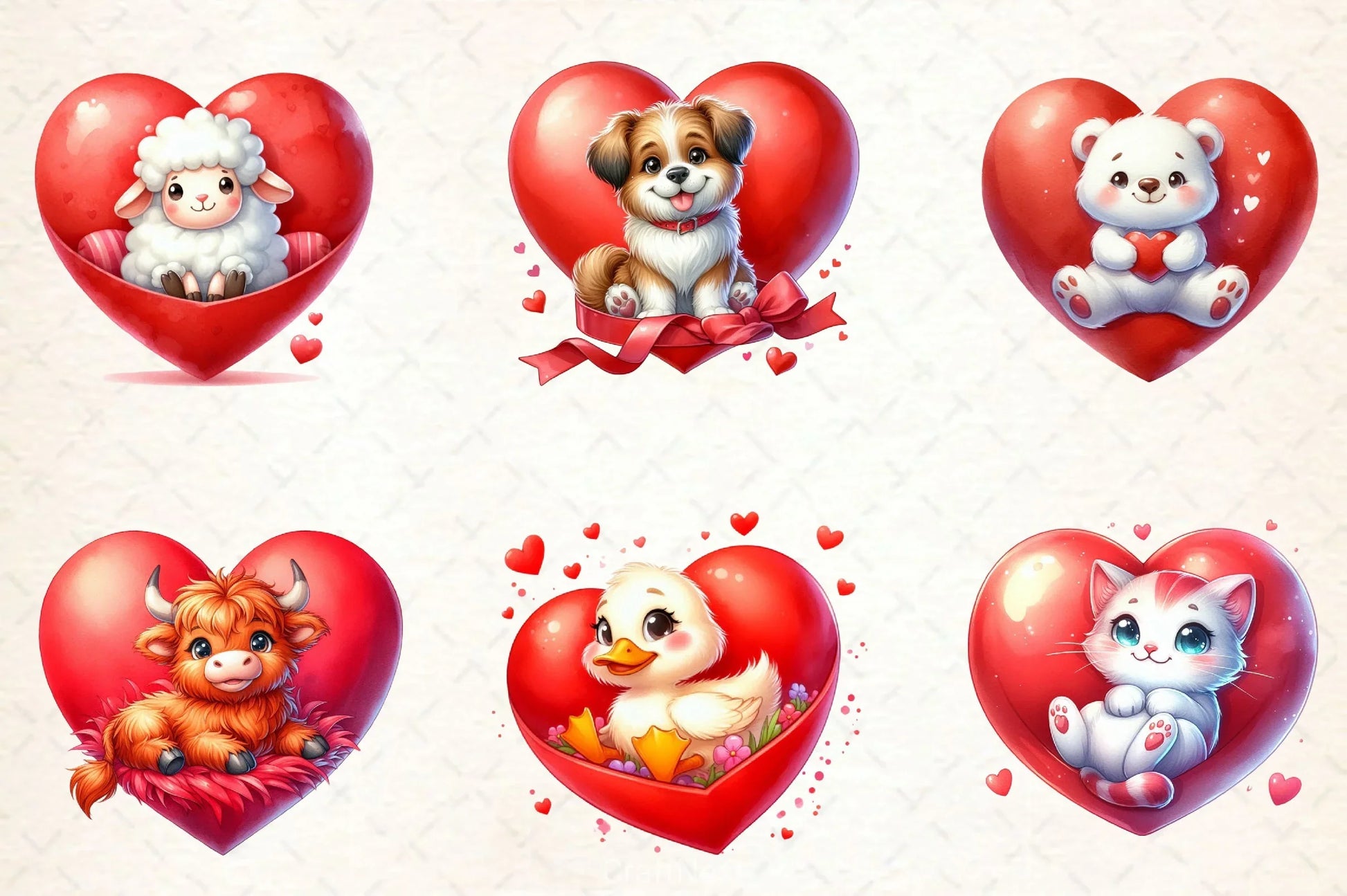 Valentine Animals Clipart Bundle - CraftNest - Digital Crafting and Art