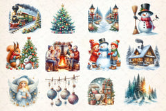 Nostalgic Christmas Clipart Bundle - CraftNest - Digital Crafting and Art