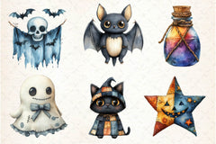 Patchwork Style Halloween Clipart Bundle - CraftNest - Digital Crafting and Art