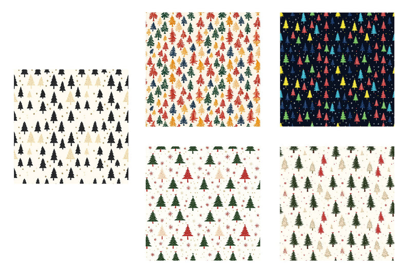 Christmas Tree Seamless Pattern Digital Paper - CraftNest - Digital Crafting and Art