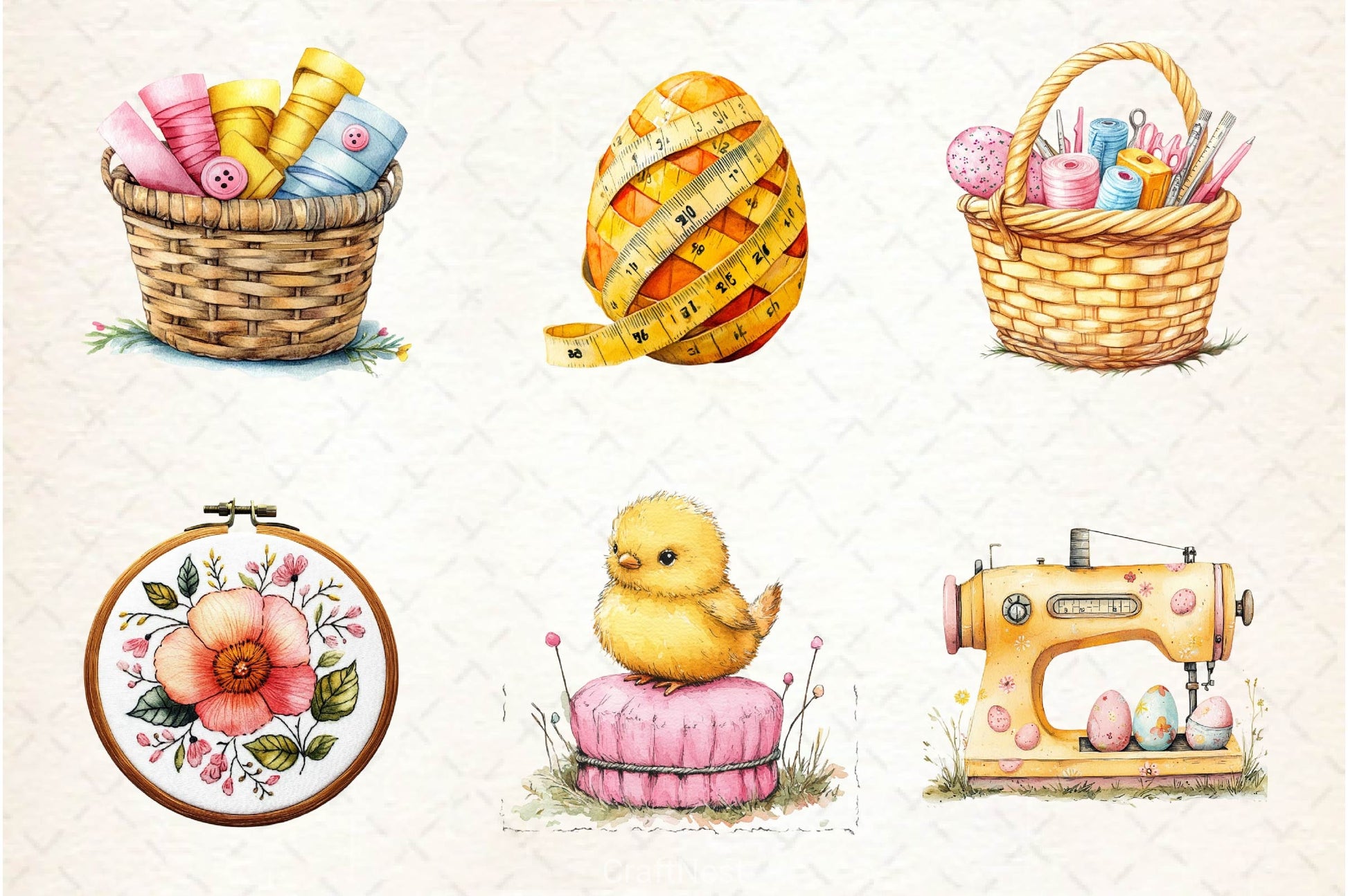 Easter Sewing Clipart Bundle 2 - CraftNest - Digital Crafting and Art