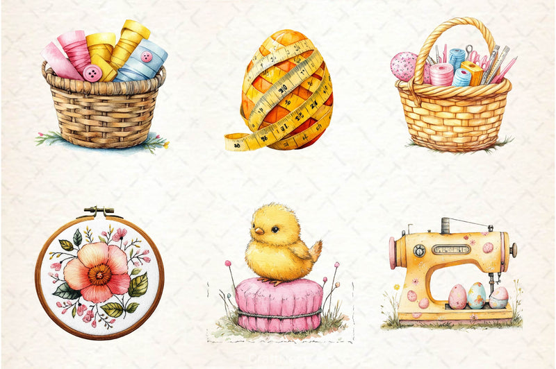 Easter Sewing Clipart Bundle 2 - CraftNest - Digital Crafting and Art