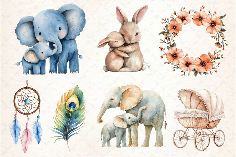 Boho Mothers Day Clipart Bundle 2 - CraftNest - Digital Crafting and Art