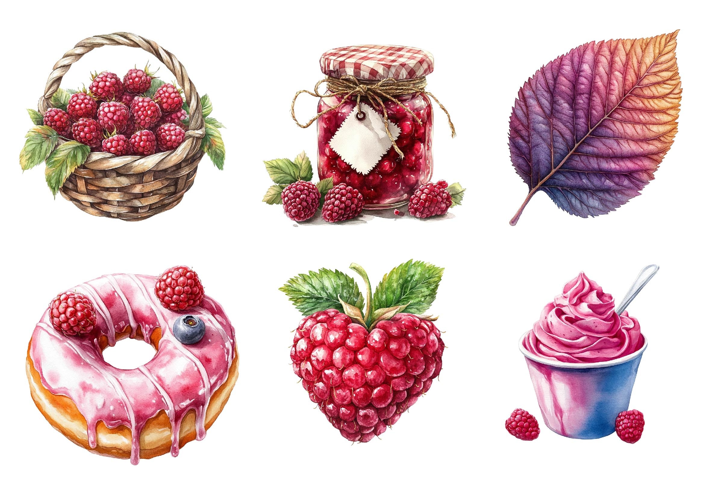 Raspberry Clipart Bundle 3 - CraftNest - Digital Crafting and Art