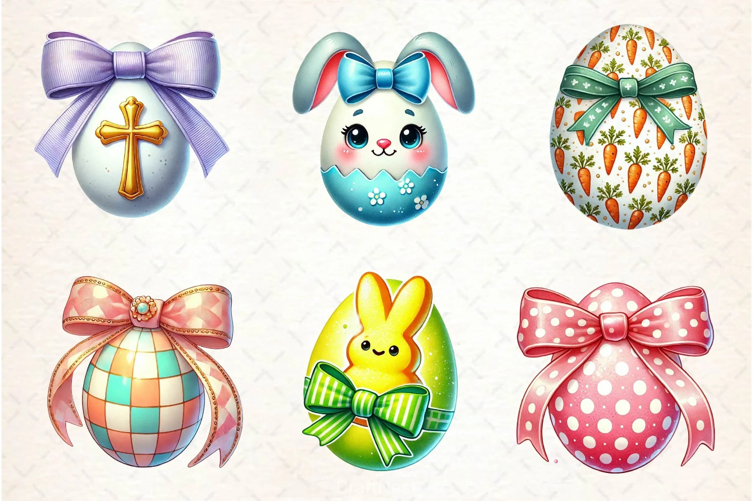 Easter Egg Easter Clipart Bundle 4 - CraftNest - Digital Crafting and Art