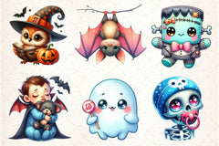 Kawaii Baby Halloween Clipart Bundle - CraftNest - Digital Crafting and Art