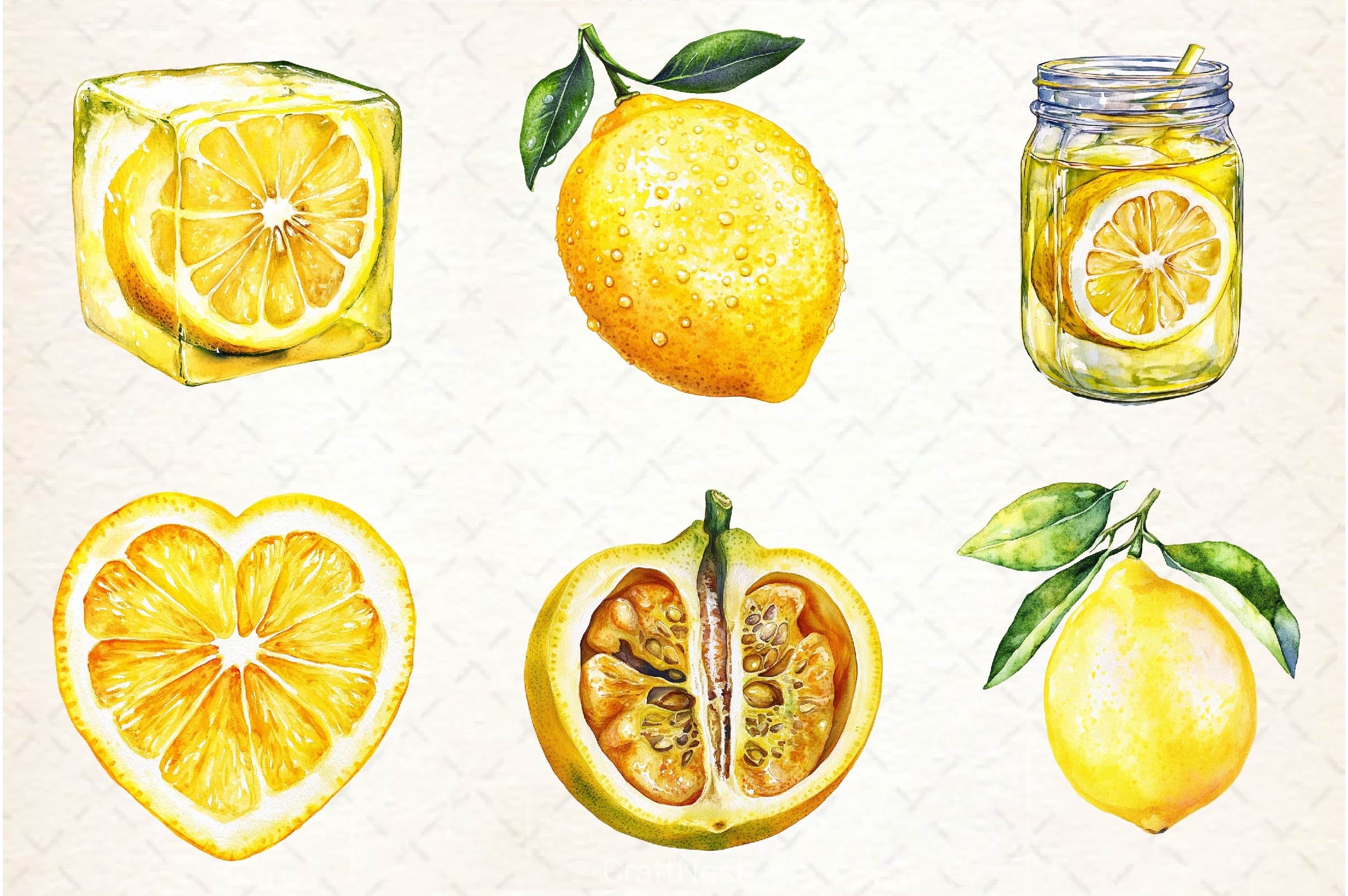 Lemon Clipart Bundle 2 - CraftNest - Digital Crafting and Art