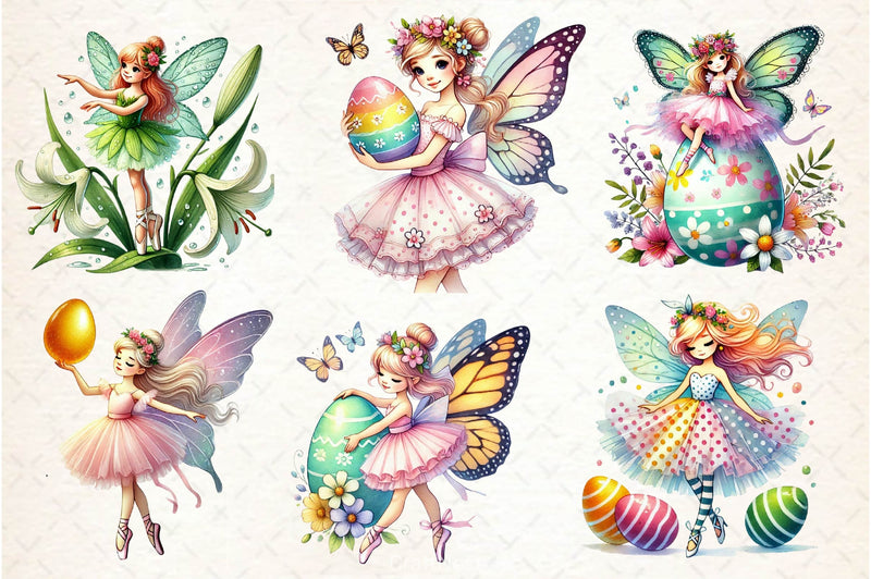 Easter Ballerina Fairy Clipart Bundle 1 - CraftNest - Digital Crafting and Art